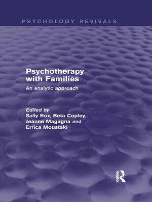 cover image of Psychotherapy with Families